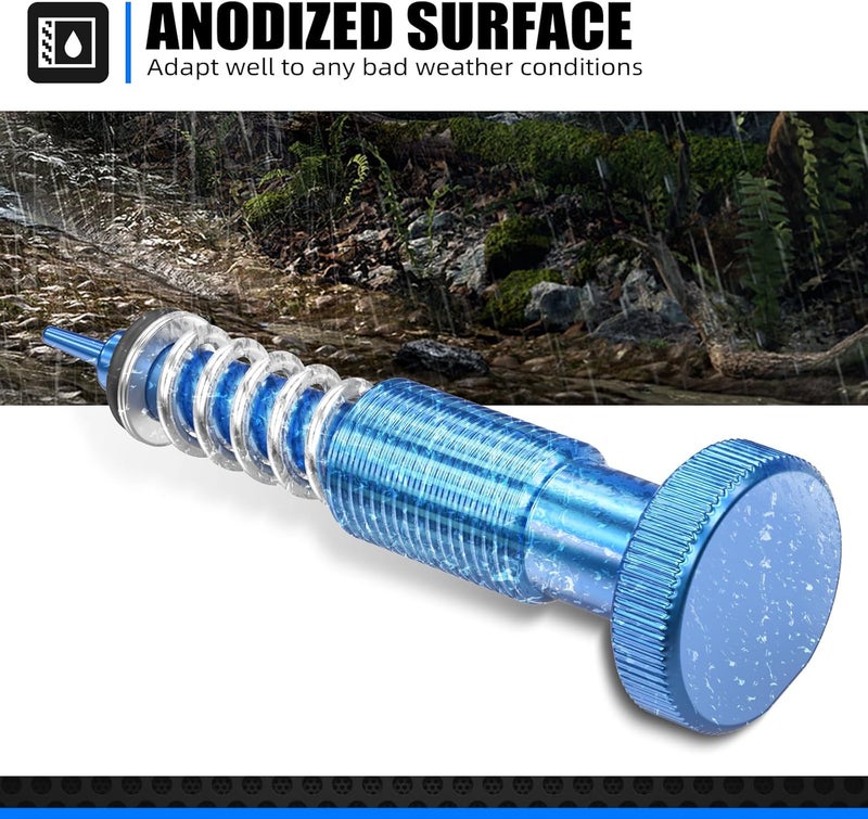 NICECNC Blue Fuel Adjustment Screw Compatible with Suzuki DRZ400S 2000-2022 DRZ400SM 2000-2022 Adjustable Fuel Screw 6061-T6 Aluminum See Fitment - Image 4